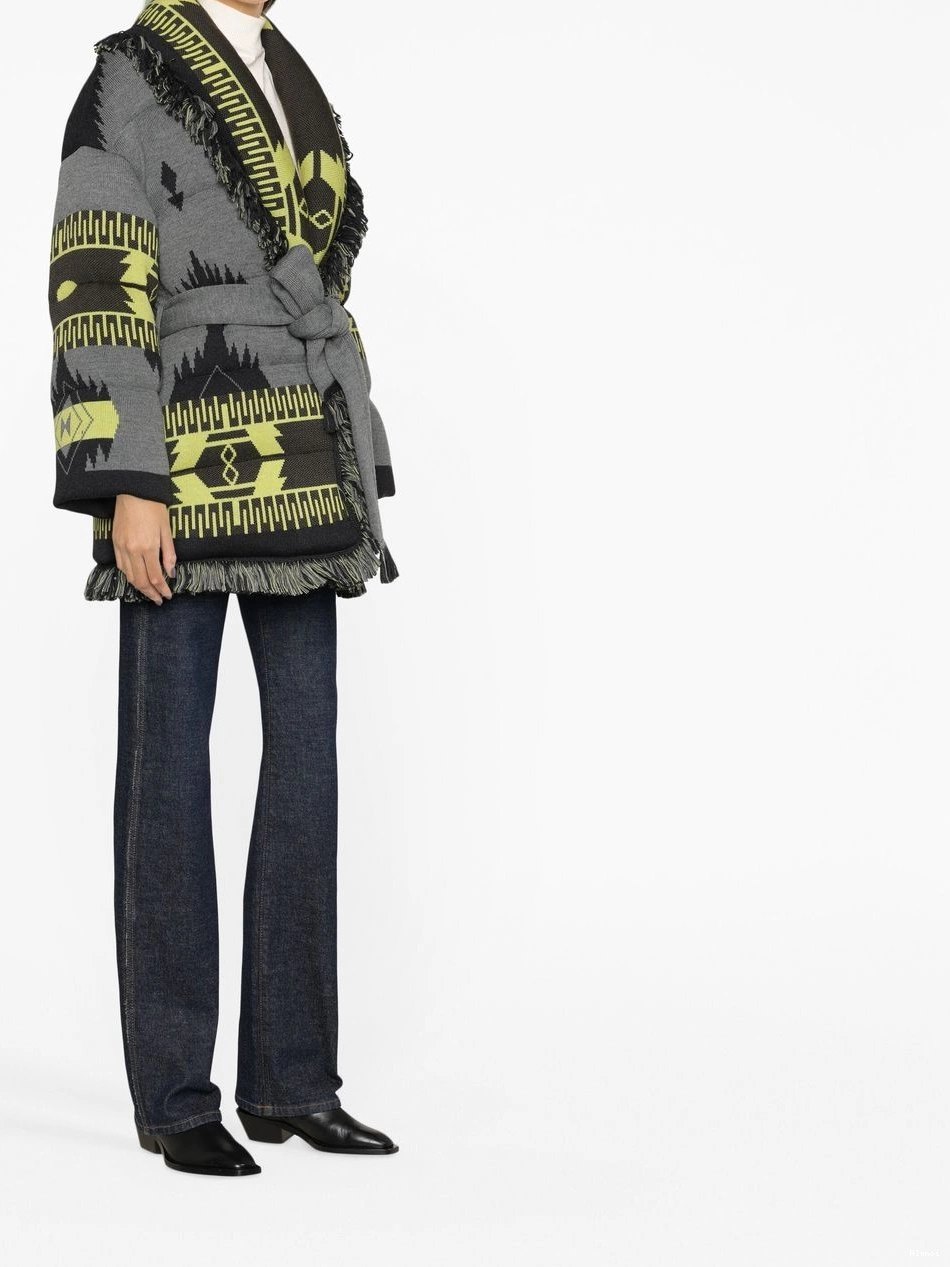 Cheap Alanui Icon jacket Women puffer belted jacquard 0812